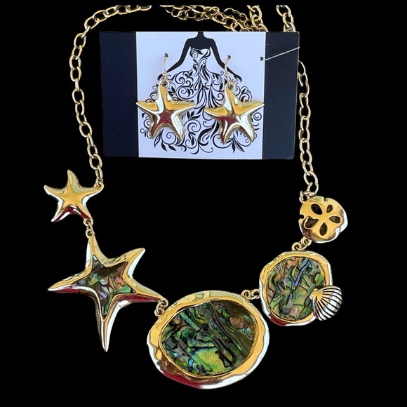 Nacre Star Necklace Set - Picture 1 of 10